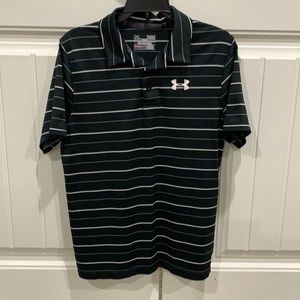 Black and white Under Armour polo